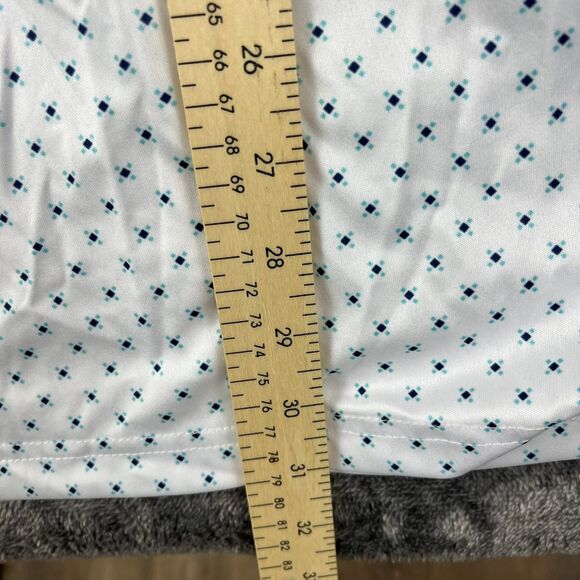 Collars and Co Relaxed Fit Polo Short Sleeve Geometric White Men's 3XL - Picture 6 of 11